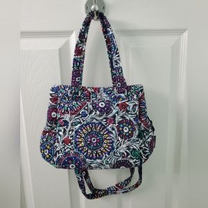 Vera Bradley Women's Cotton Multi-Compartment Shoulder Satchel Purse